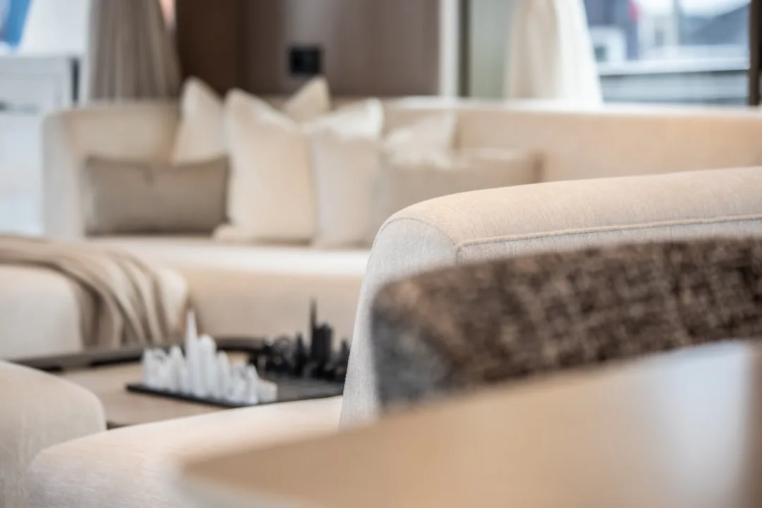 Neutral color palette bedroom showcasing quiet luxury interior aesthetic