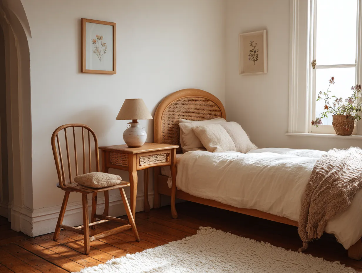 retro kids bedroom furniture mix of old and new pieces