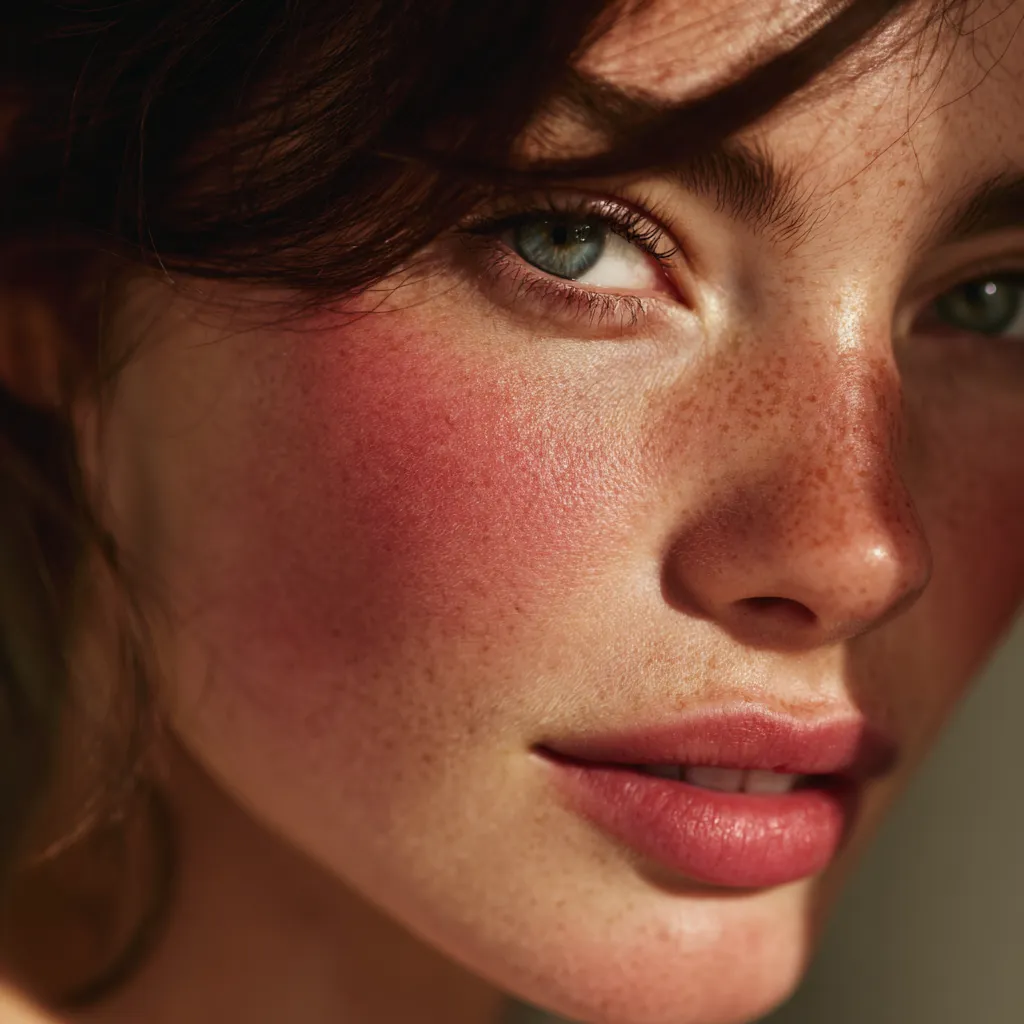 sheer blush tint spring editorial close-up