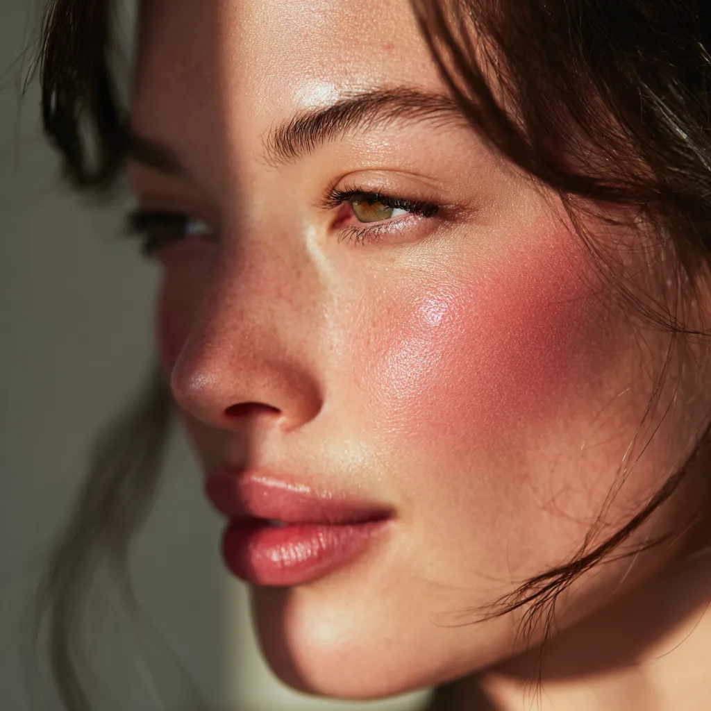 watercolor flush blush on bare dewy skin