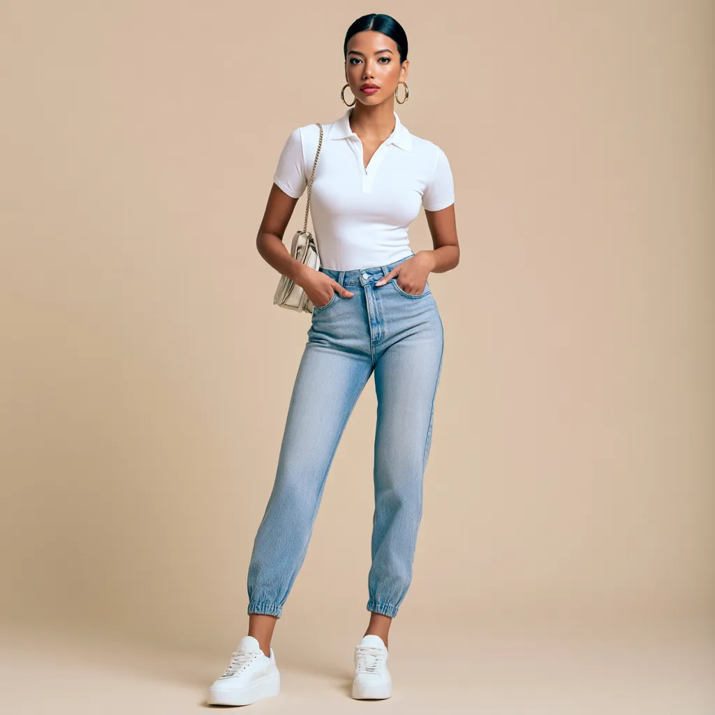 affordable barrel leg denim spring 2026 editorial