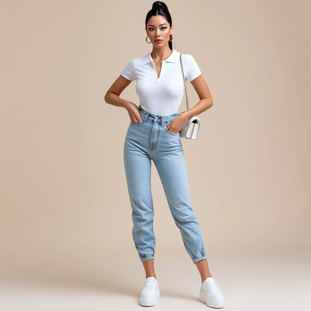 barrel jeans fitted polo fashion magazine shoot