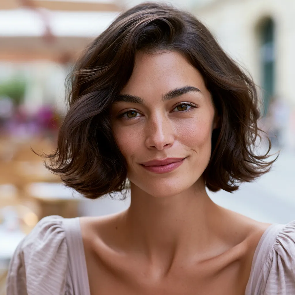 bixie cut 2026 brown hair wave texture blow dry