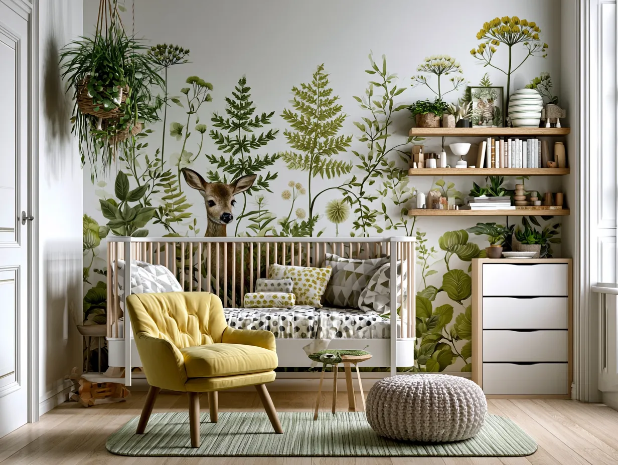 Eco wallpaper mural installation with smooth seam technique