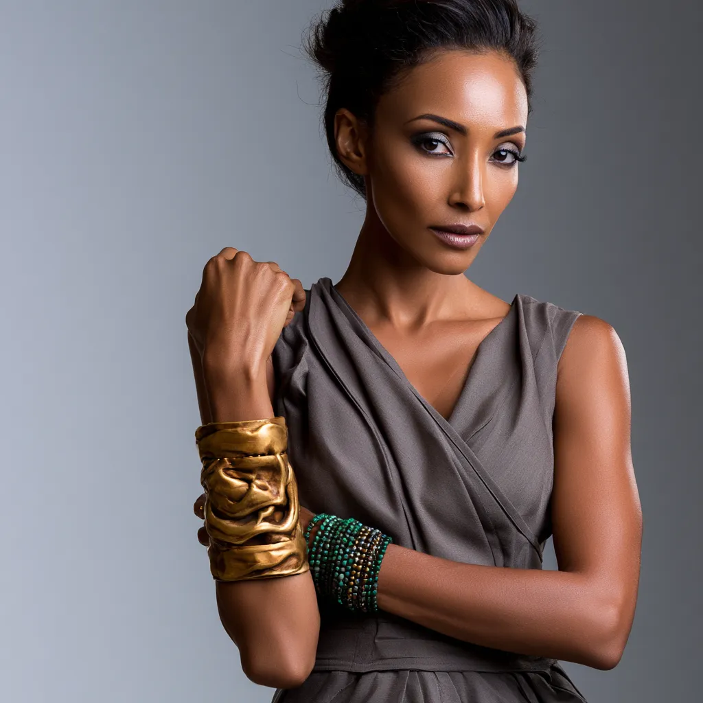 luxury cuff bracelet bare arm editorial fashion shoot