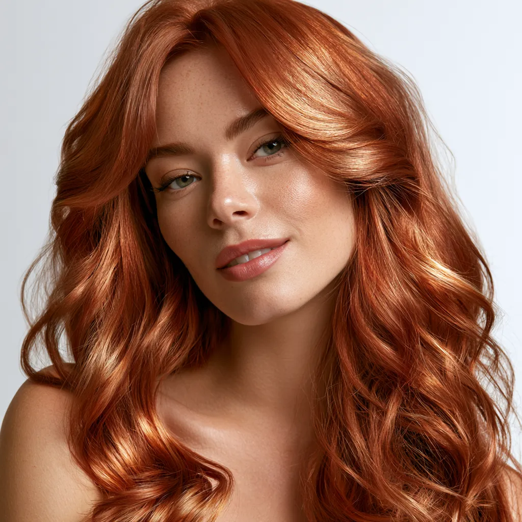 IGK salon-quality copper gloss finish editorial hair