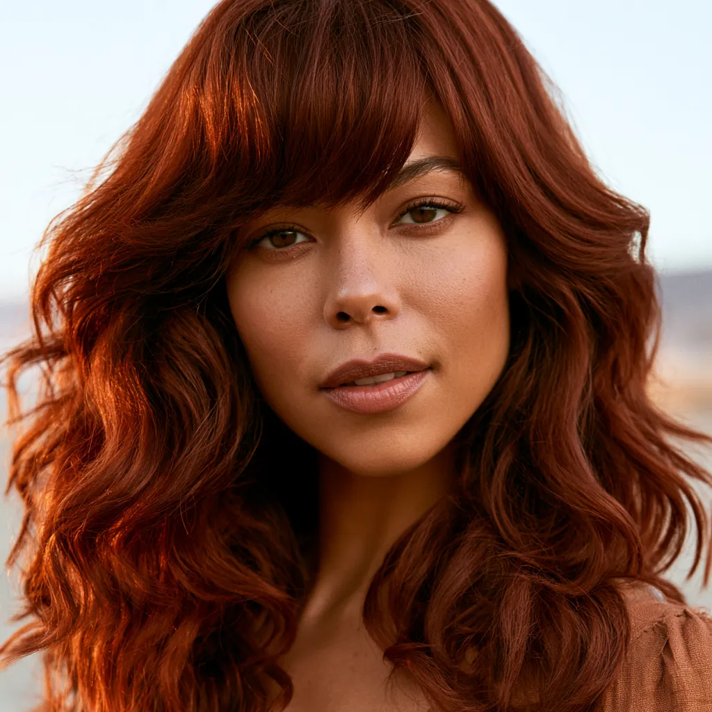 Copper hair color variety fitting different skin undertones