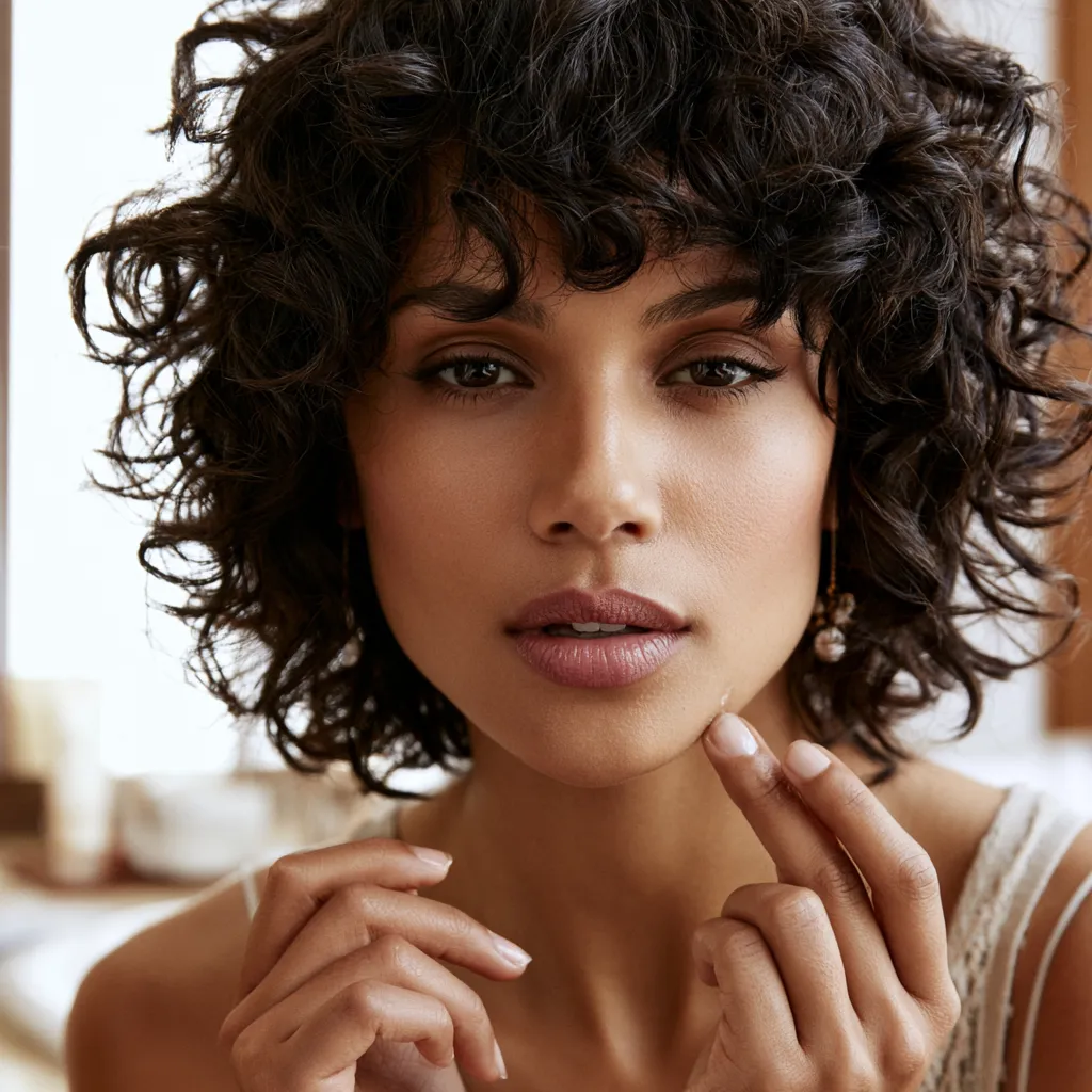 curly shag maintenance routine with defining curl products