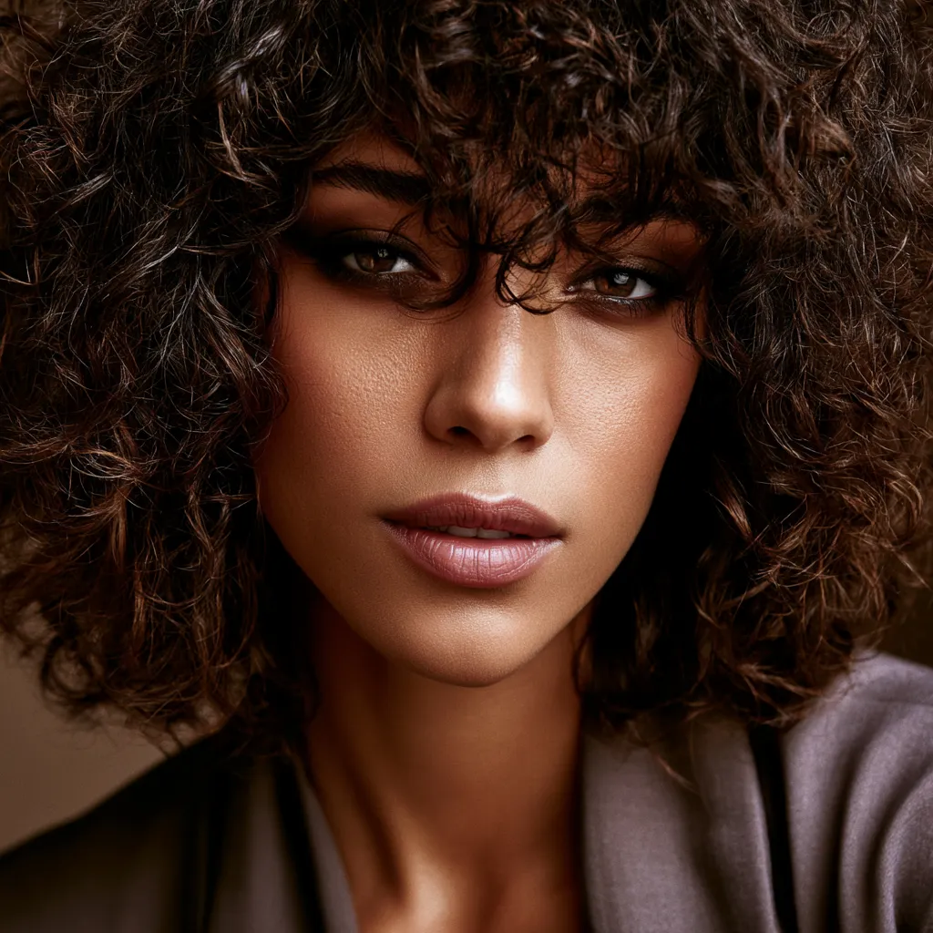 natural texture shag haircut with razored choppy ends
