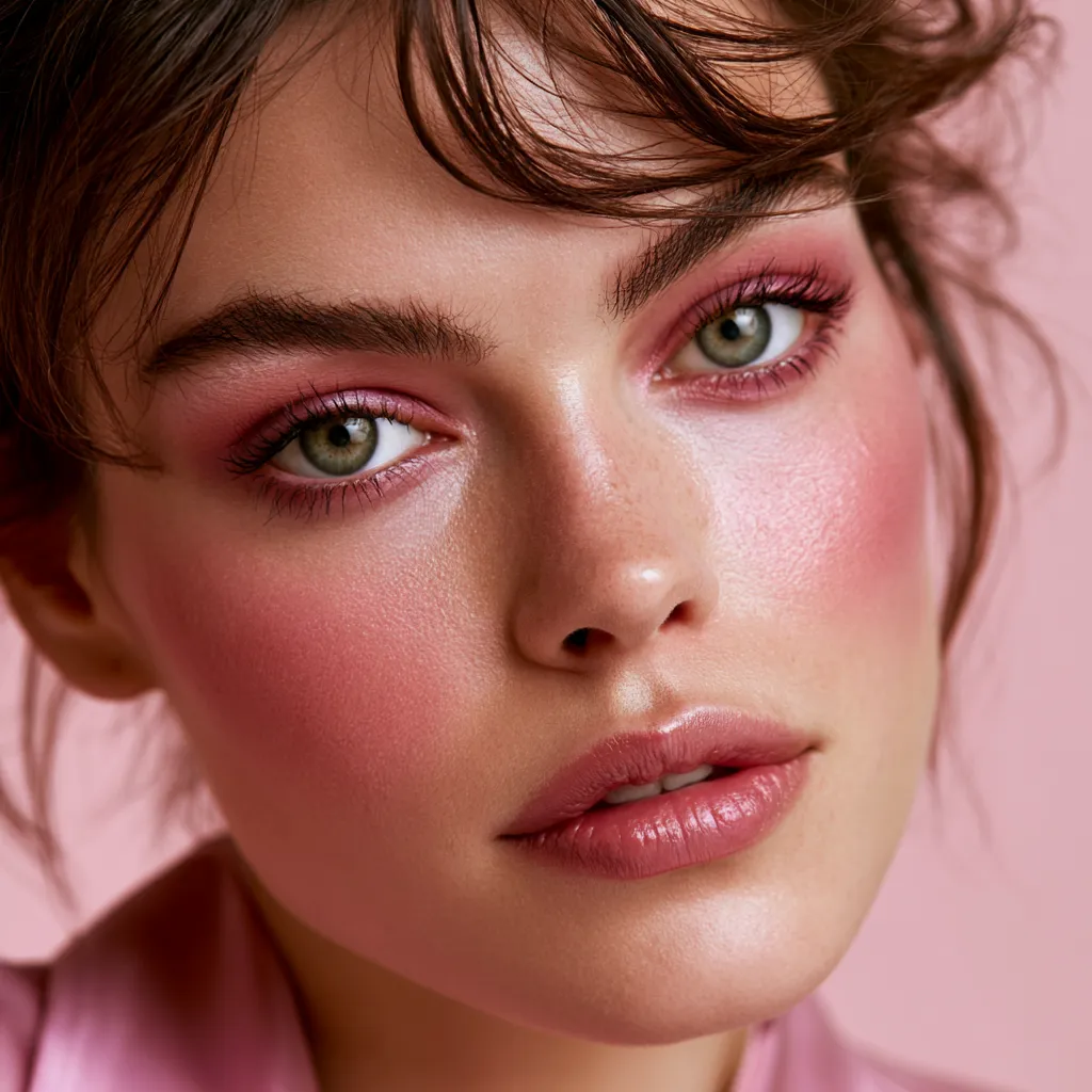 jelly blush finish on cheekbones spring makeup