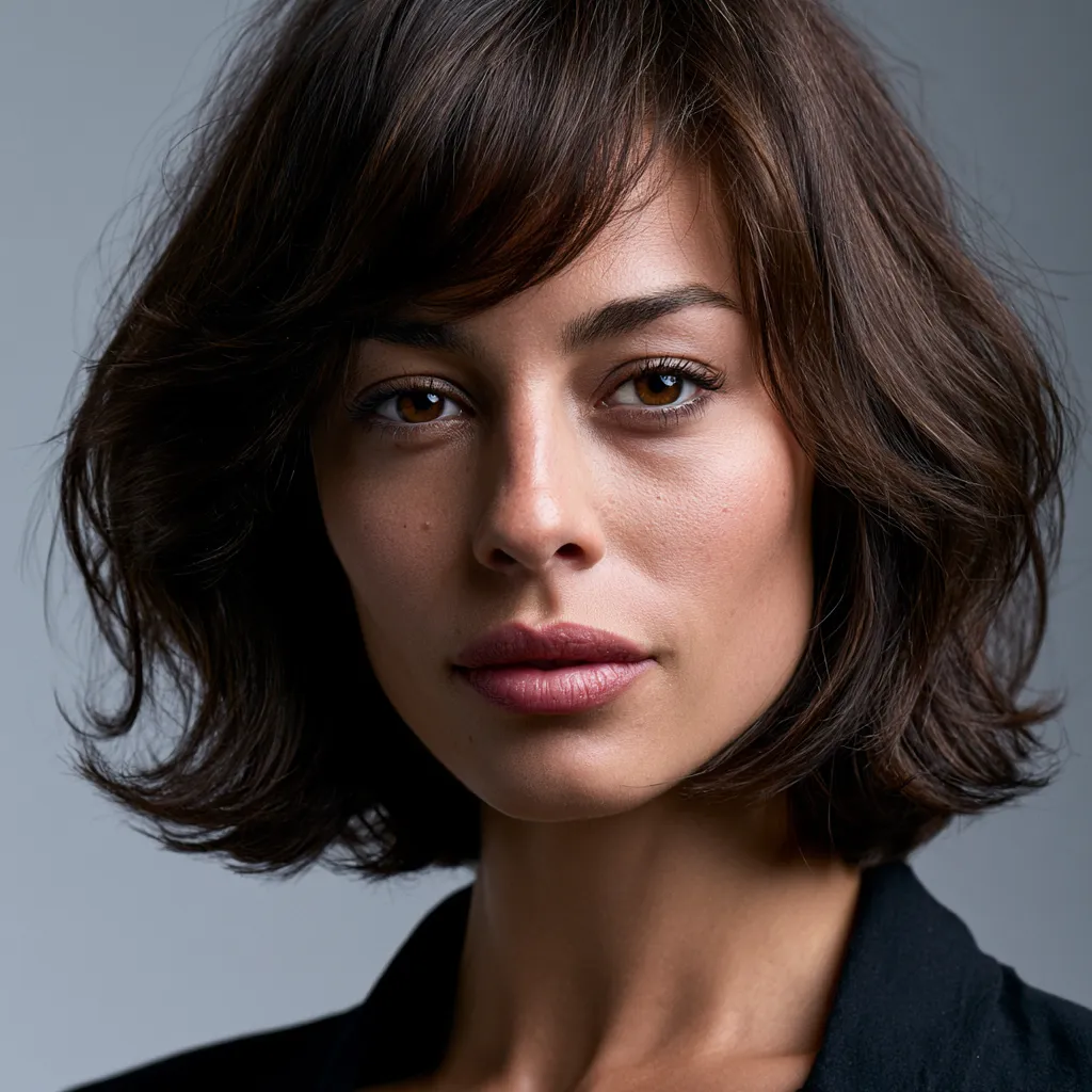 internal layered lob cut before and after salon
