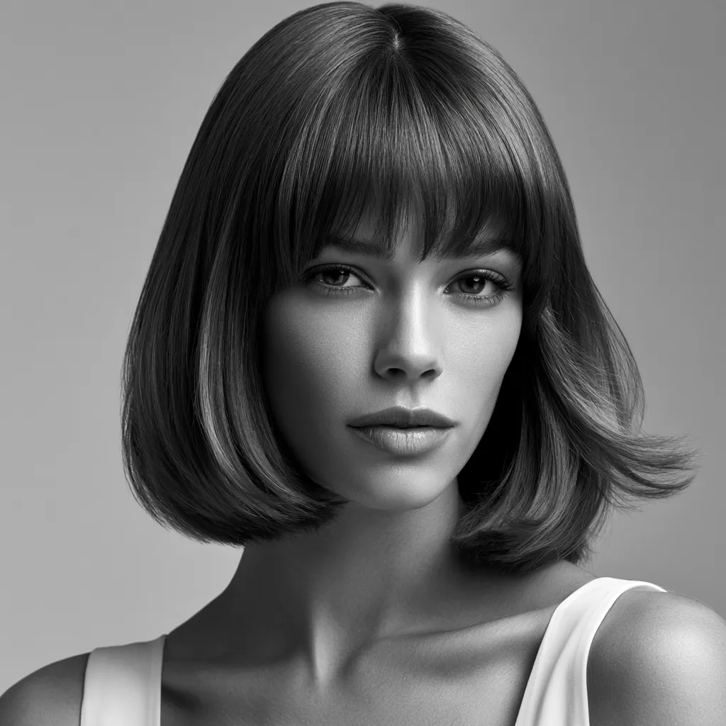 hailey bieber style lob collarbone length glossy