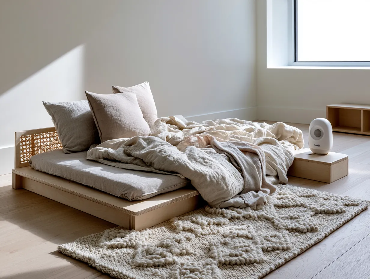 child height bed setup montessori sleep zone
