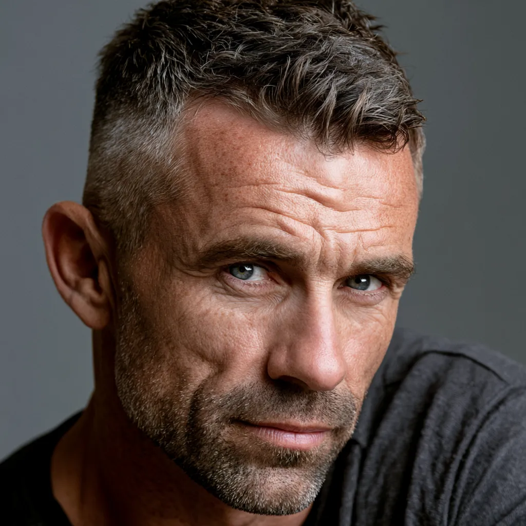 men fade crop haircut proportion side view