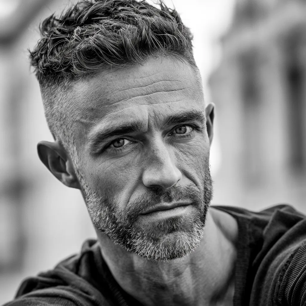 textured crop men mid fade matte product
