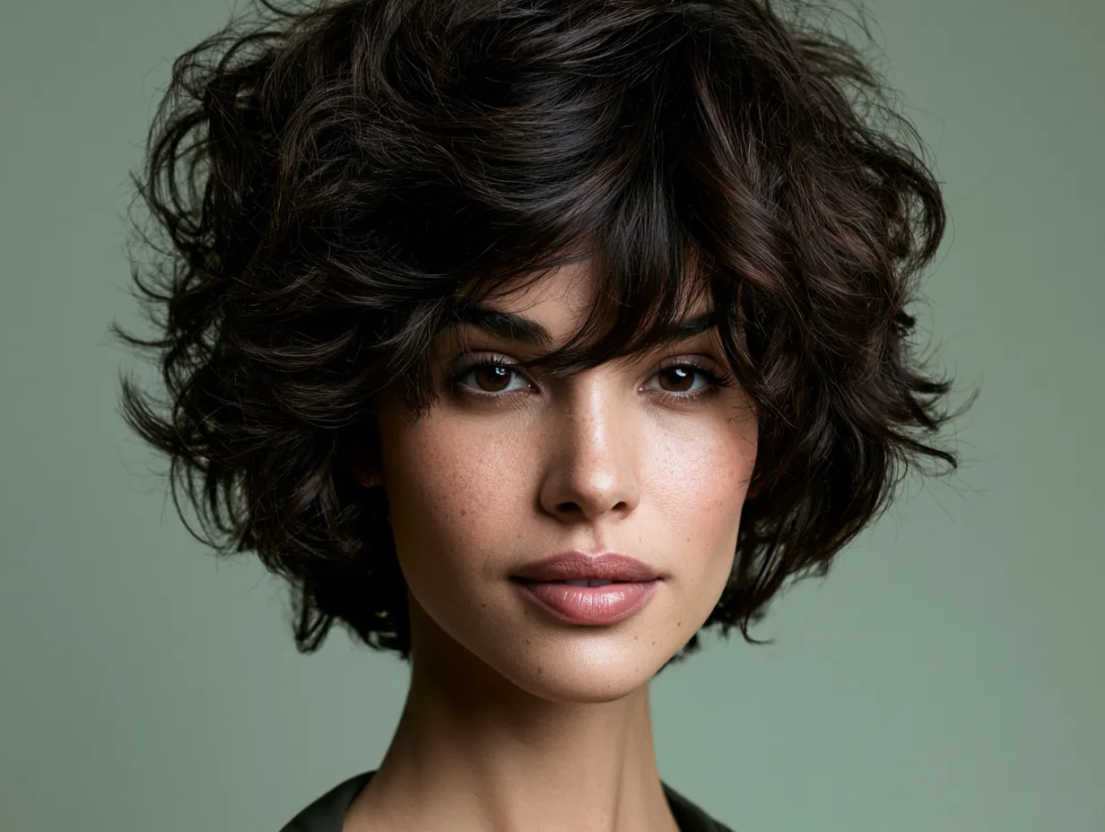 Trixie hairstyle voluminous top layers editorial portrait