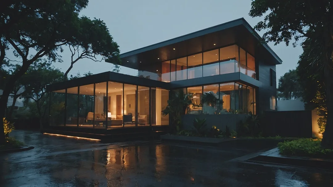 Philips Hue smart outdoor entrance light with app control interface