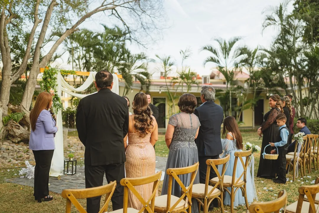 Luxury micro wedding venue setup with 40 guests and minimalist decor