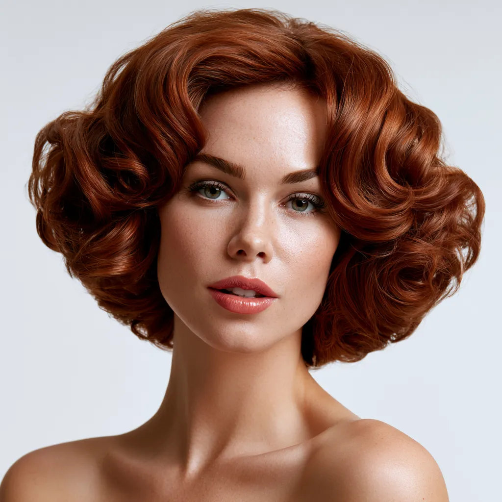 voluminous mid-length blowout bob with face-framing layers