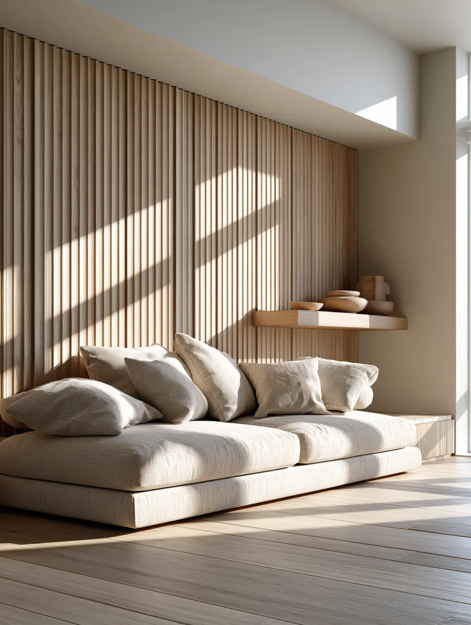 Fluted Wood Wall Panels Make Flat Painted Rooms Feel Architecturally Incomplete
