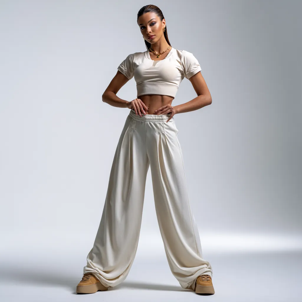 Fashion-forward soccer jersey outfit studio photography