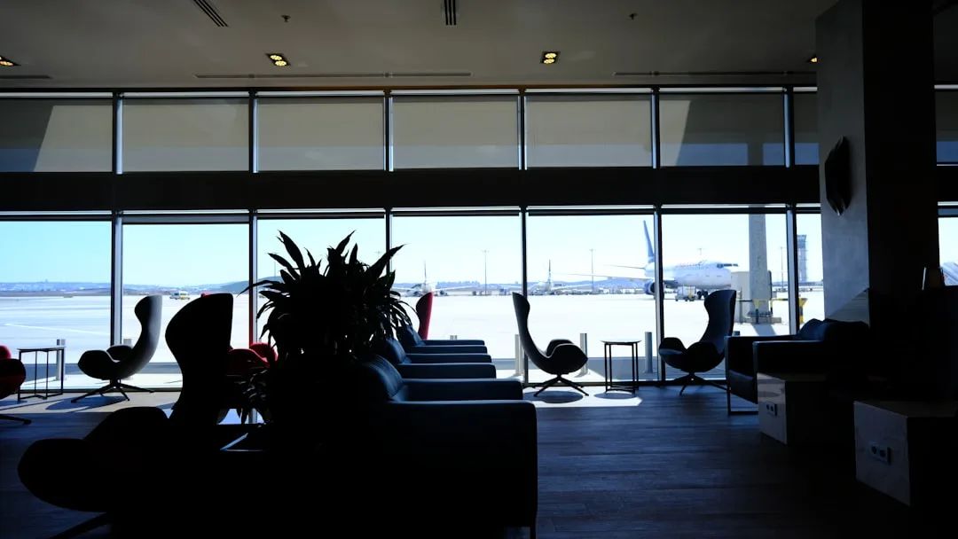 Modern airport lounge with comfortable seating and priority access for travelers detail 3