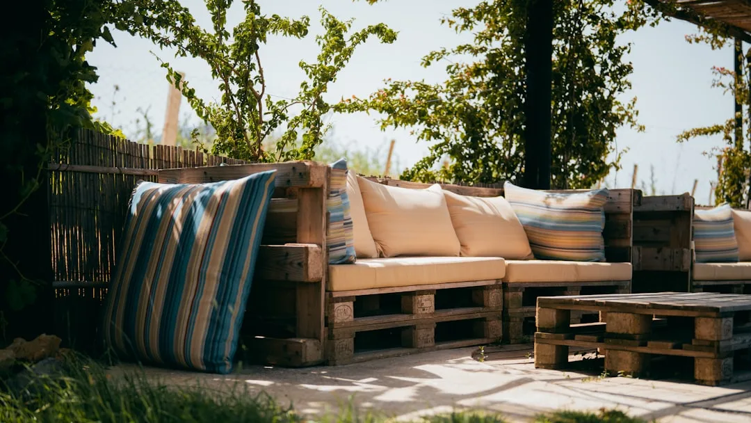 Close-up of Sunbrella solution-dyed acrylic outdoor fabric texture