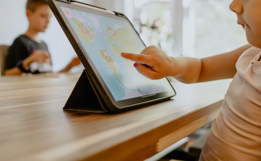 Student using AI tutoring personalization on tablet with adaptive learning interface detail 3