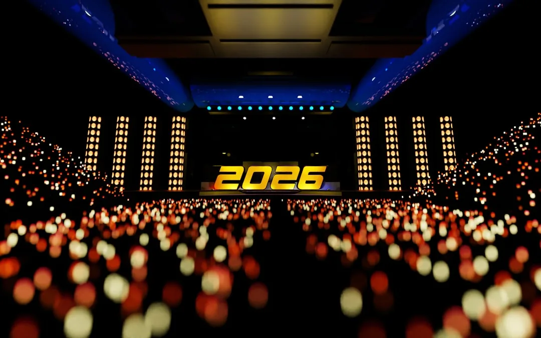 Modern virtual event venue interface showing multiple guest avatars detail 4