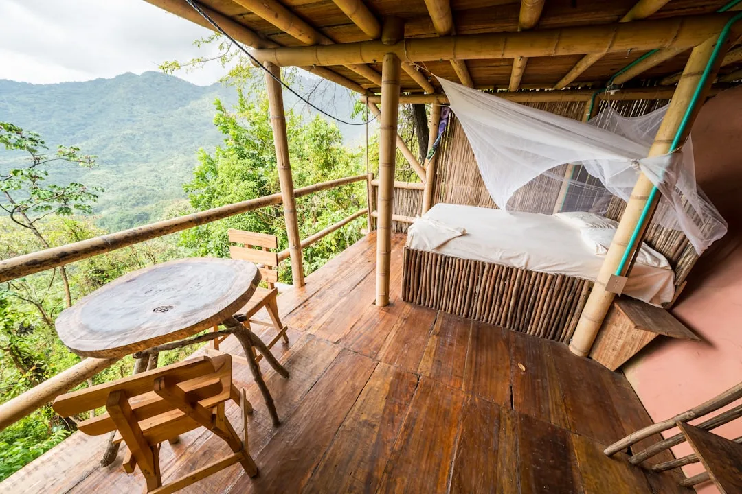 Regenerative farm stay with solar panels and organic gardens integrated into lodging