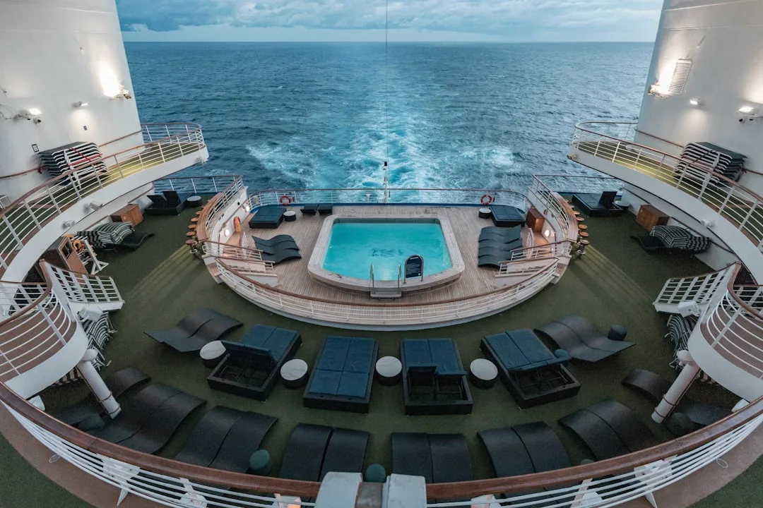 Modern cruise ship thermal spa and wellness center interior design