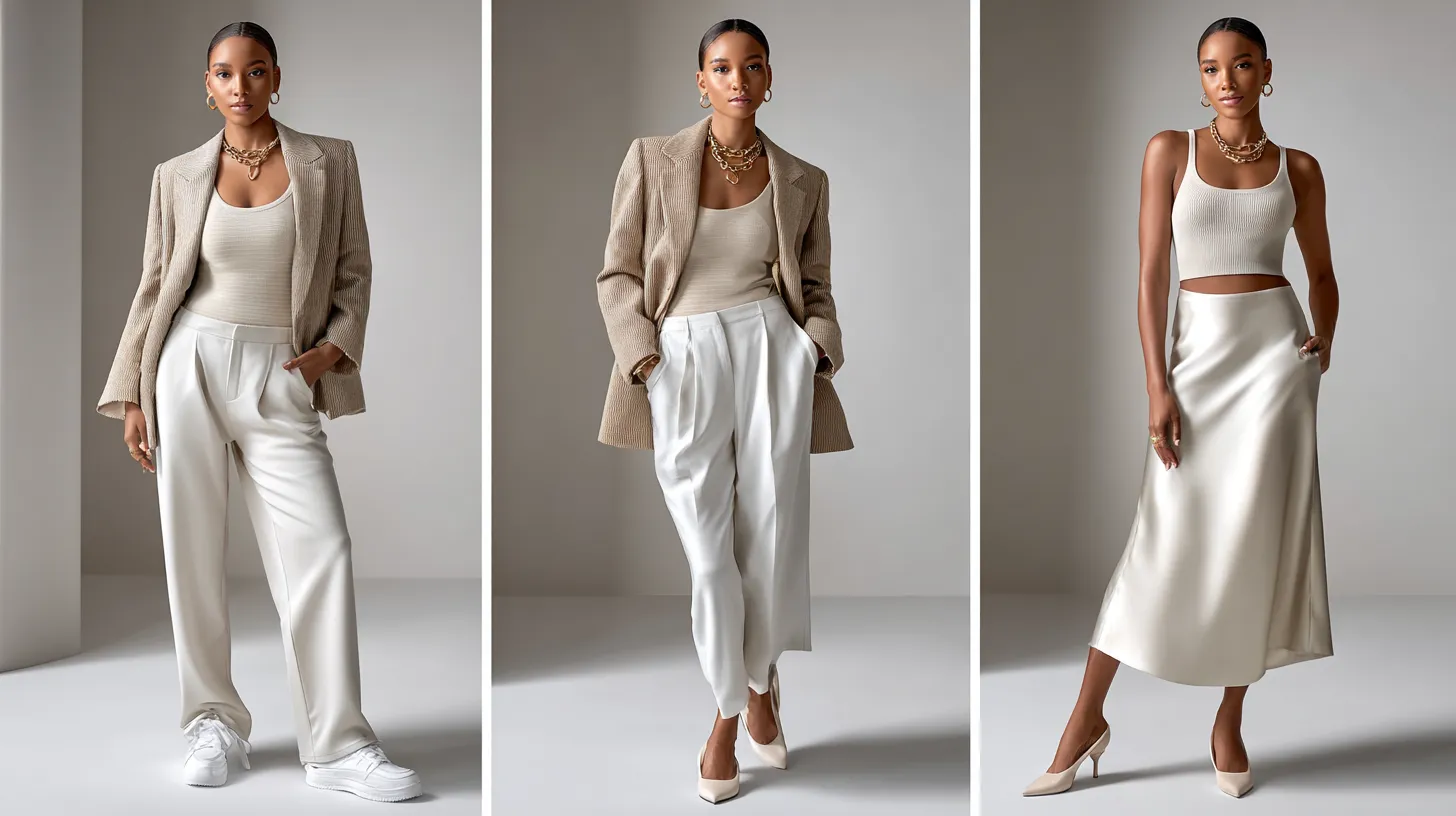 Complete clean girl looks for 2026 — day to evening neutral outfit collage
