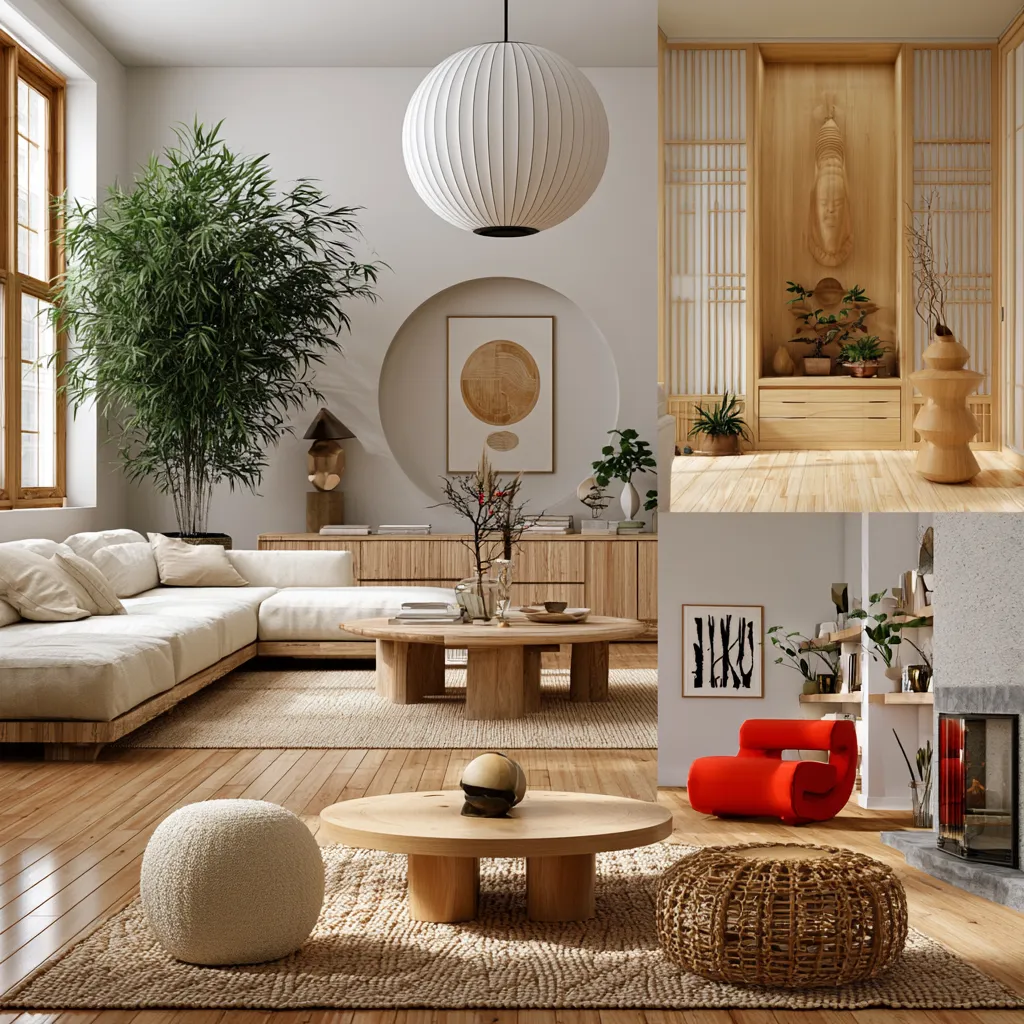 Harmonious feng shui house design with earthy color palette