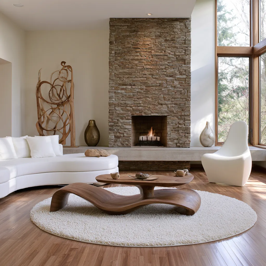 Modern feng shui interior design featuring open layout and neutral tones