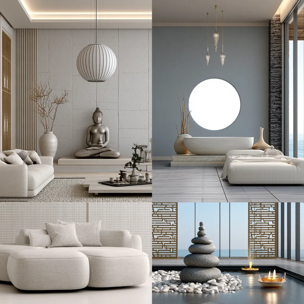 Small space feng shui home design with raised furniture and vertical shelving