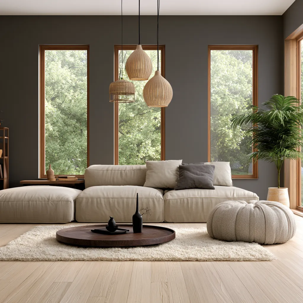 Feng shui home design with commanding bed position and symmetrical nightstands