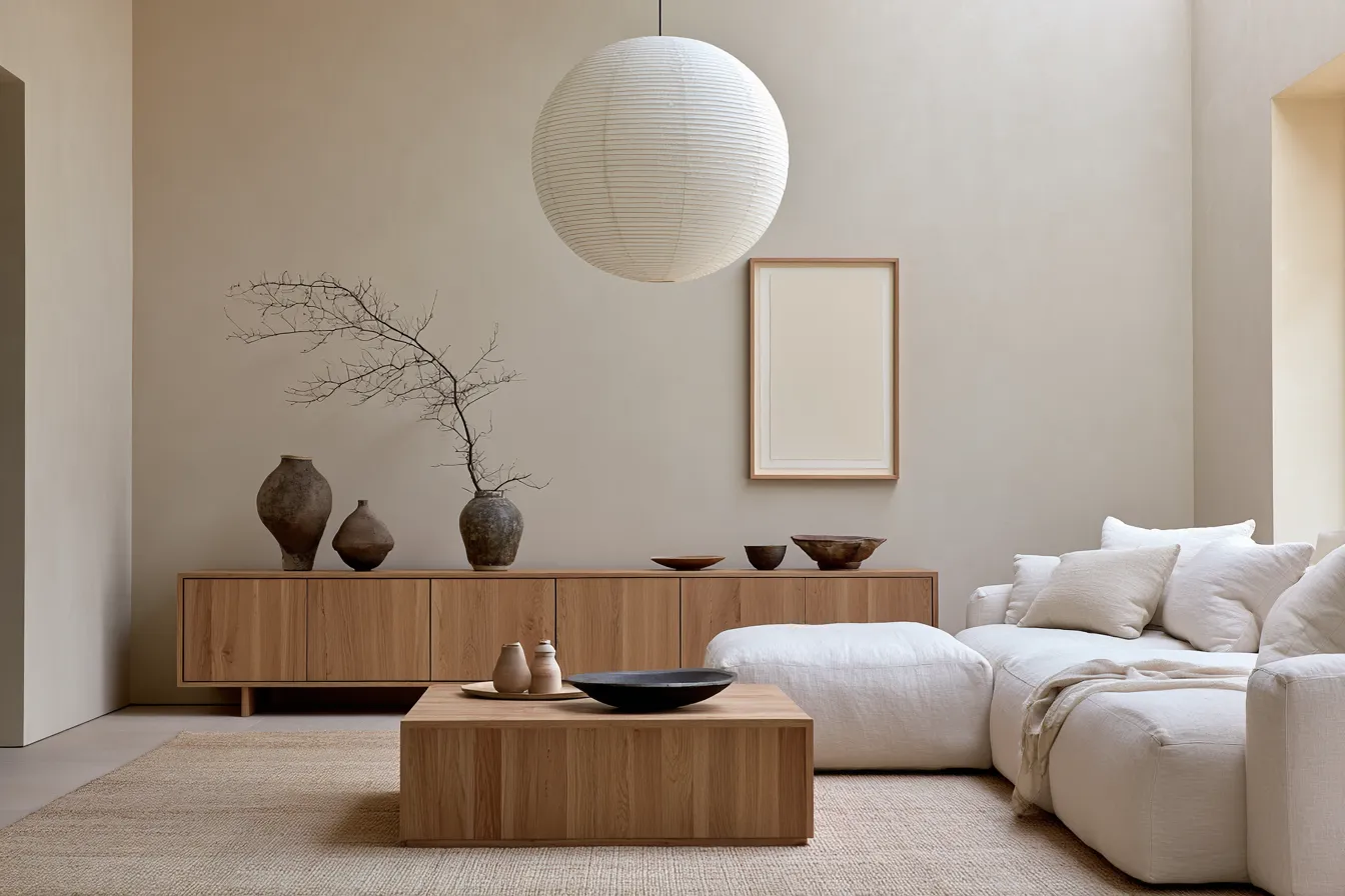 Interior style themes furniture decor combining Scandinavian and Japanese design elements