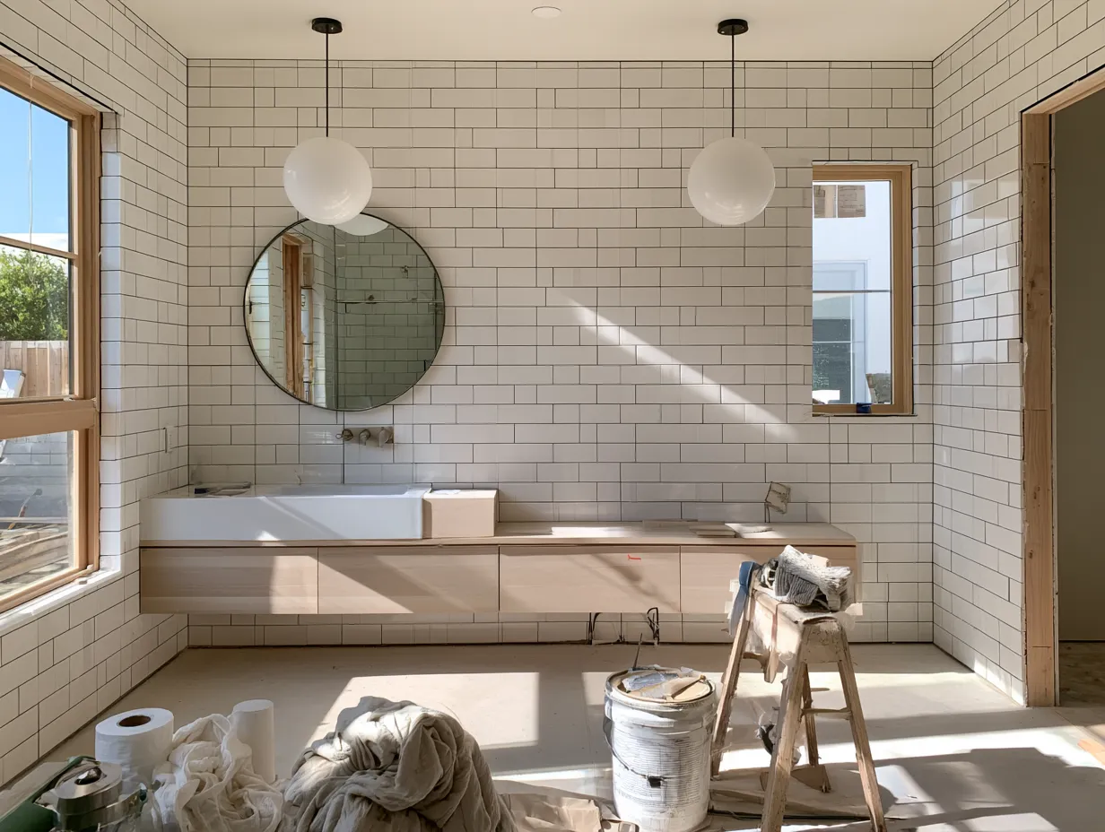 Modern bathroom renovation ideas featuring clean lines and natural light