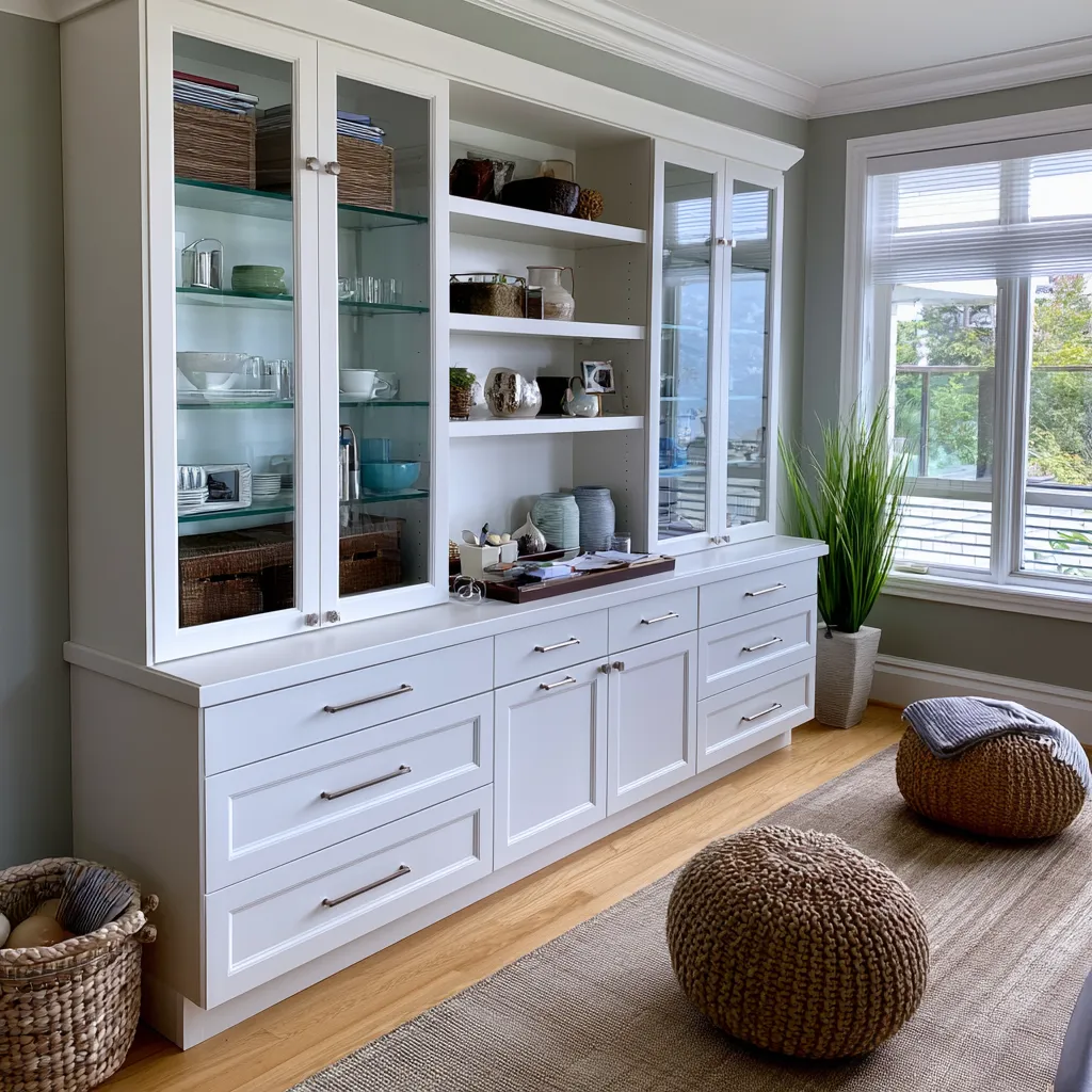Completed cabinet painting and hardware upgrade project detail
