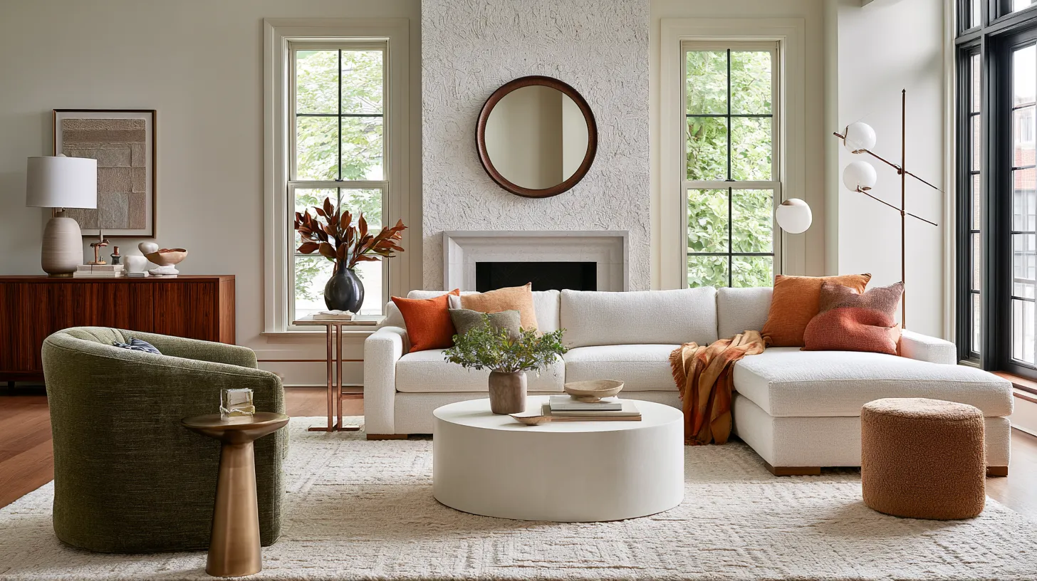 Contemporary living room design ideas with statement furniture, textured finishes and editorial styling