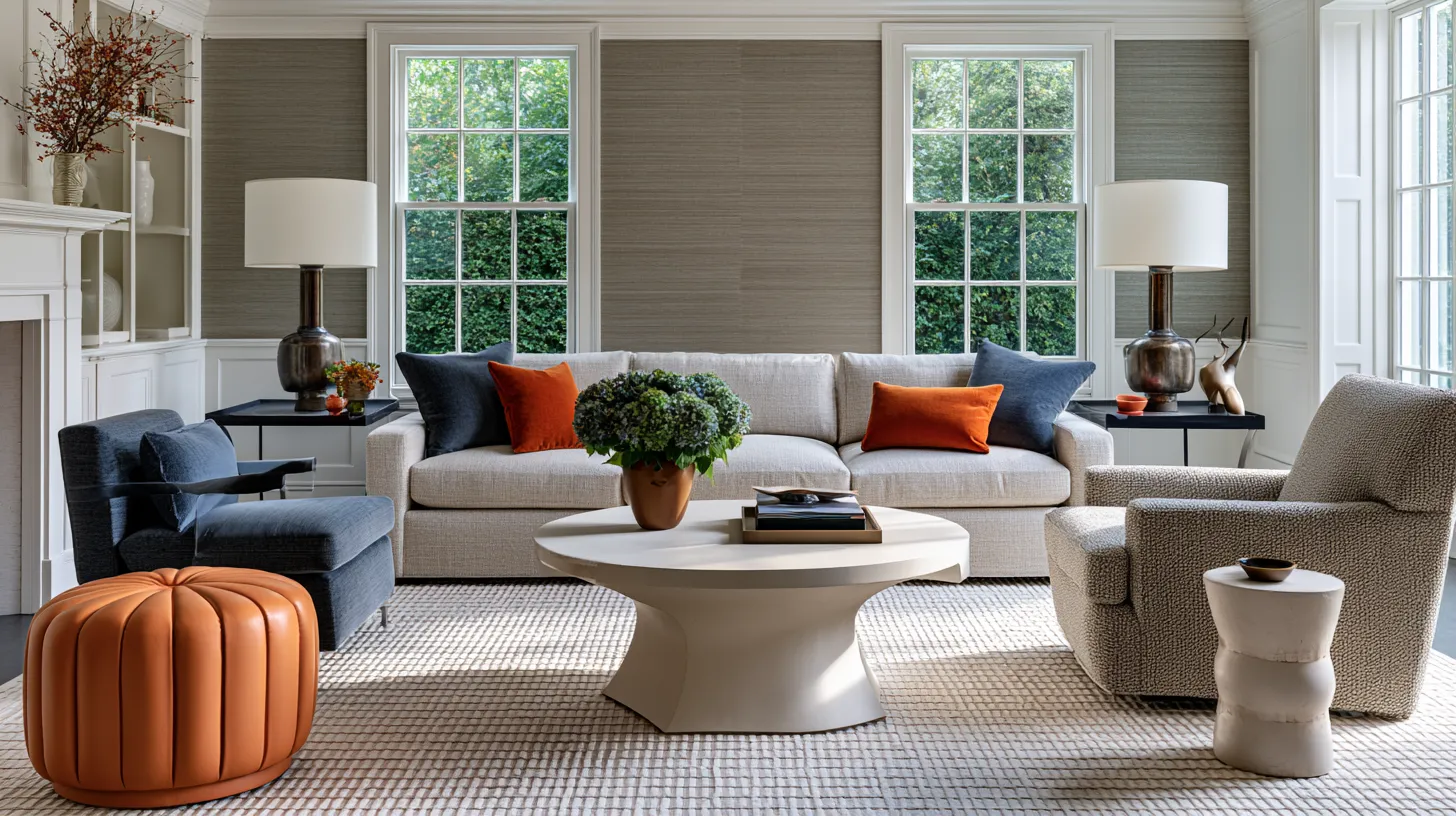 Stylish living room decorating ideas with natural light, layered decor and cohesive color palette
