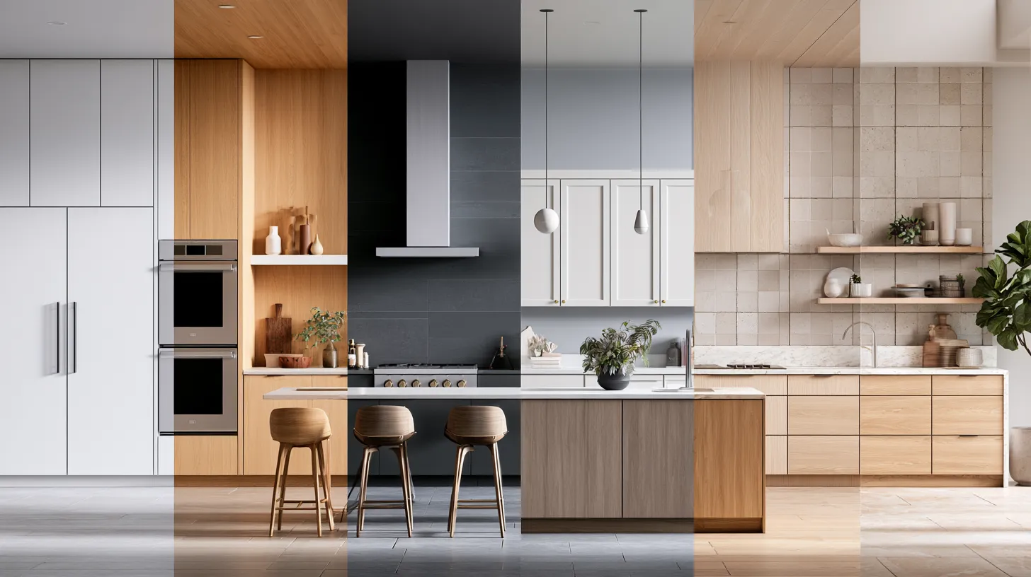 Kitchen interior design style ideas featuring Scandinavian, coastal, Mediterranean and moody dark palettes