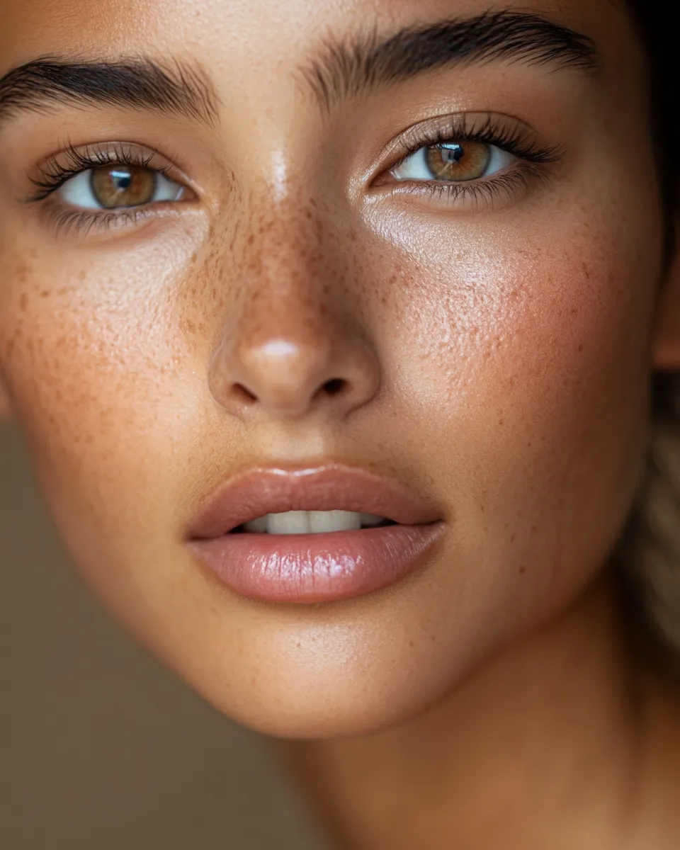 Woman with warm skin tone and lightweight under-eye concealer for fresh effortless finish