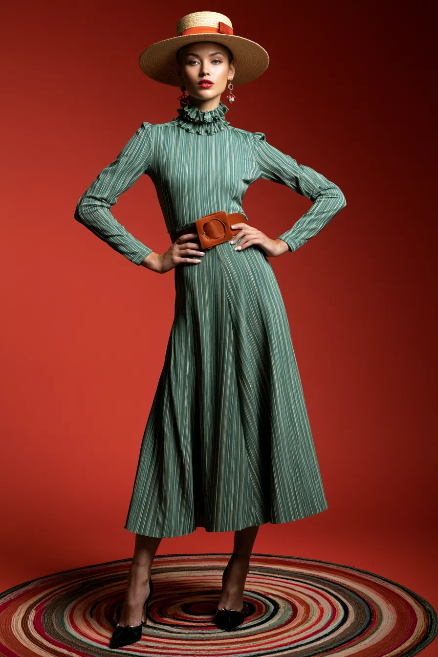 Magazine studio shoot featuring bold themed party outfit fashion styling