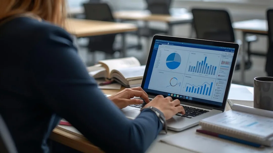 adult professional online learning dashboard — perspective 3