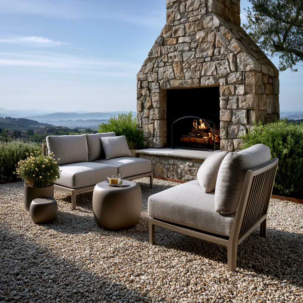 Barley aluminum frames with natural landscaping backdrop