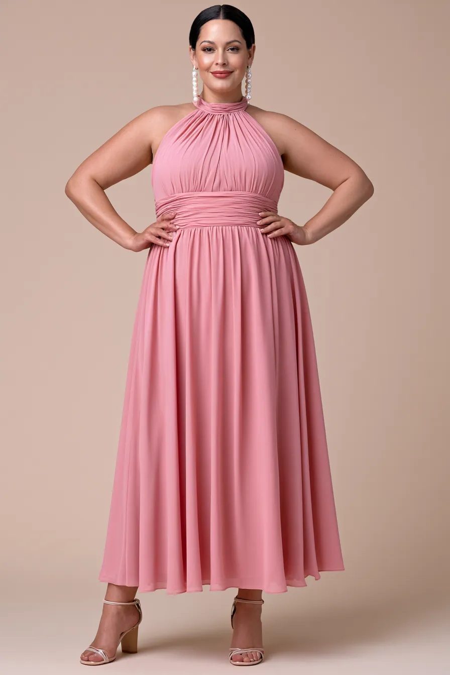 Plus size occasion wear ideas featuring empire line midi dress for wedding ceremonies