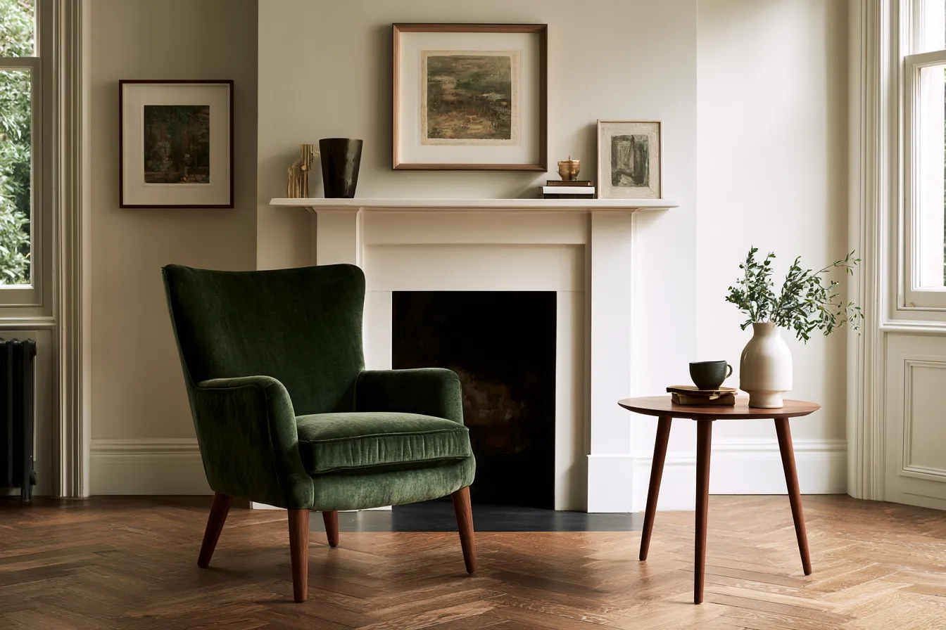 living room accent chair ideas wingback style herringbone floor