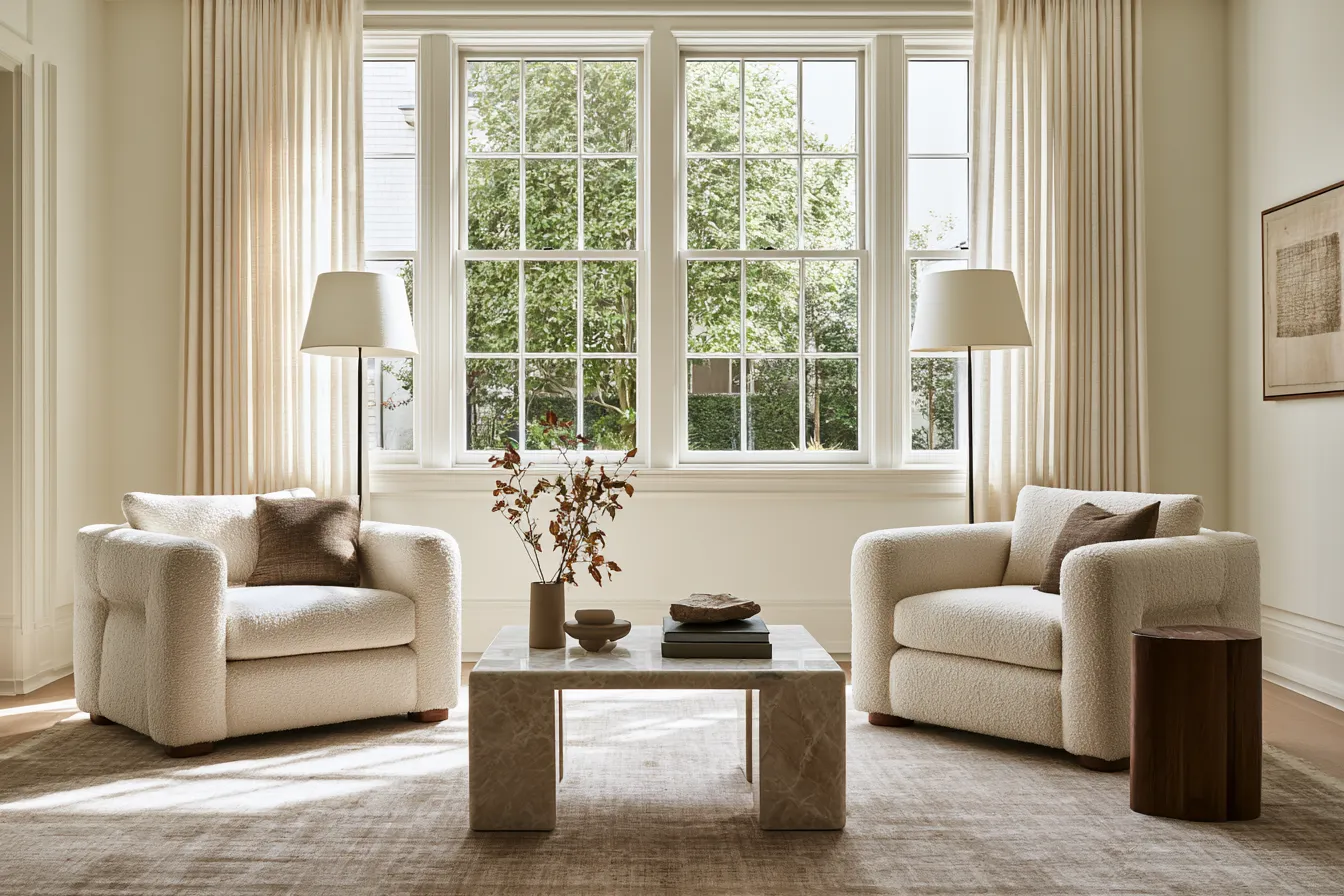 matching accent chair pair ideas for contemporary living room