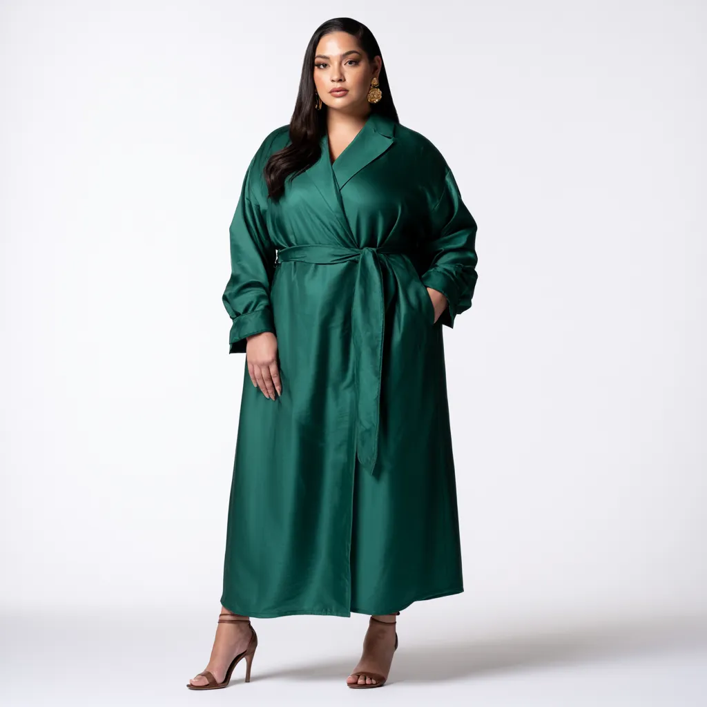 flattering apple body shape outfit V-neck wrap dress waist tie editorial fashion